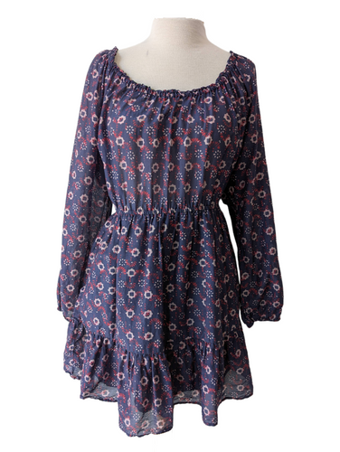 Xirena Navy Floral Mini Dress