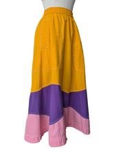 Bis Bis Orange, Purple, and Pink Block Color Skirt