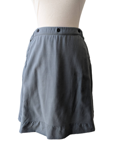 Hussein Chalayan Blue Grey Cotton Skirt