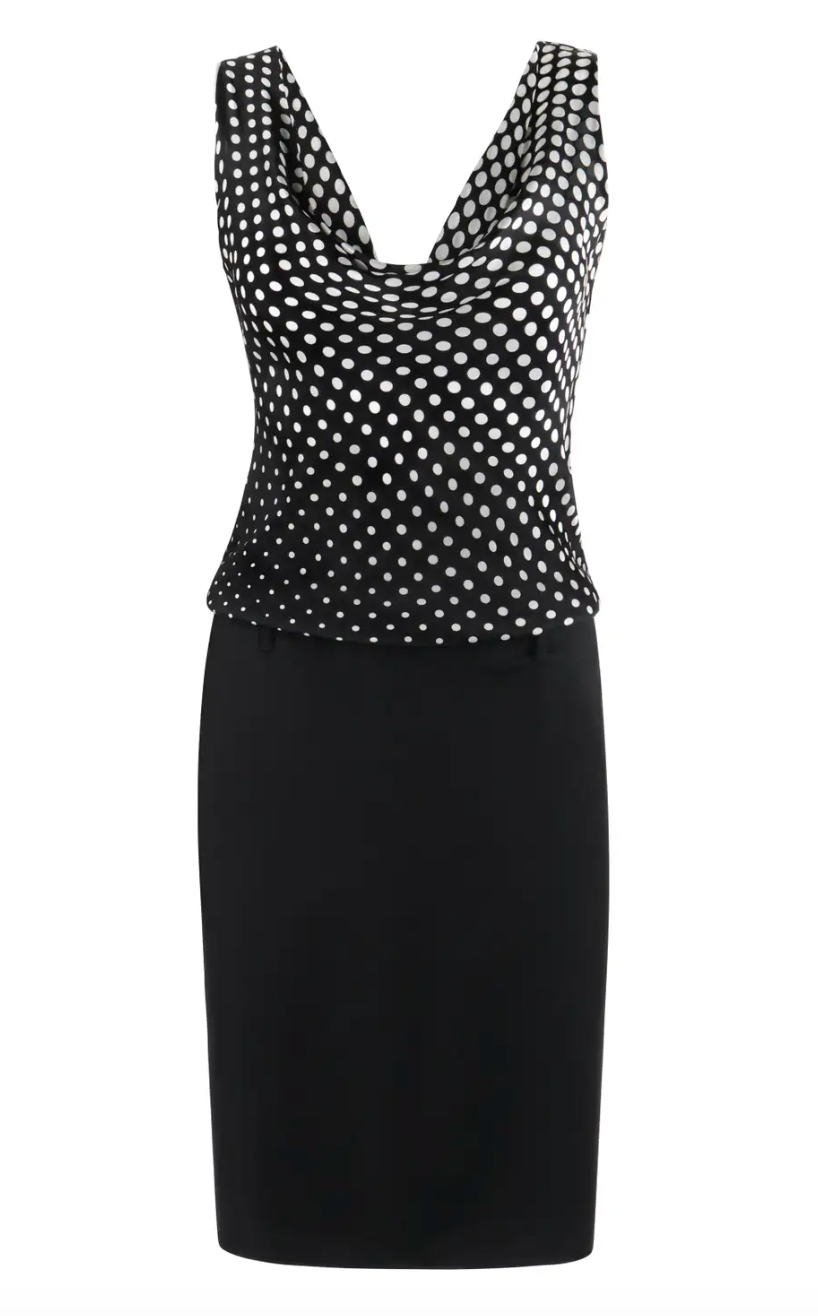 Alexander McQueen Black & White Polka Dot Plunge Dress – The Curatorial Dept Alexander McQueen Black & White Polka Dot Plunge Dress – The Curatorial Dept
