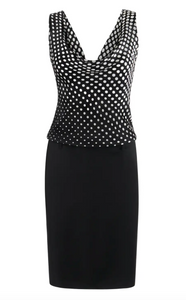 Alexander McQueen Black & White Polka Dot Plunge Dress