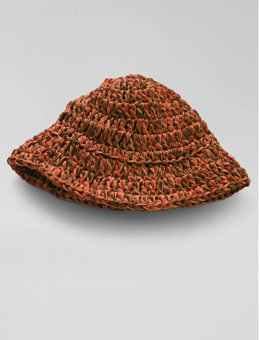 Gemsun Sun Hat in Orange/Brown