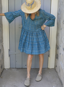 Pietsie Petra Dress - Blue Bandana