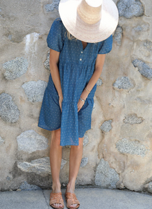 Pietsie Oaxaca Dress - Indigo Calico