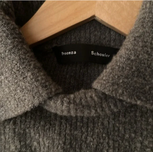 Proenza Schouler Grey Collared Sweater