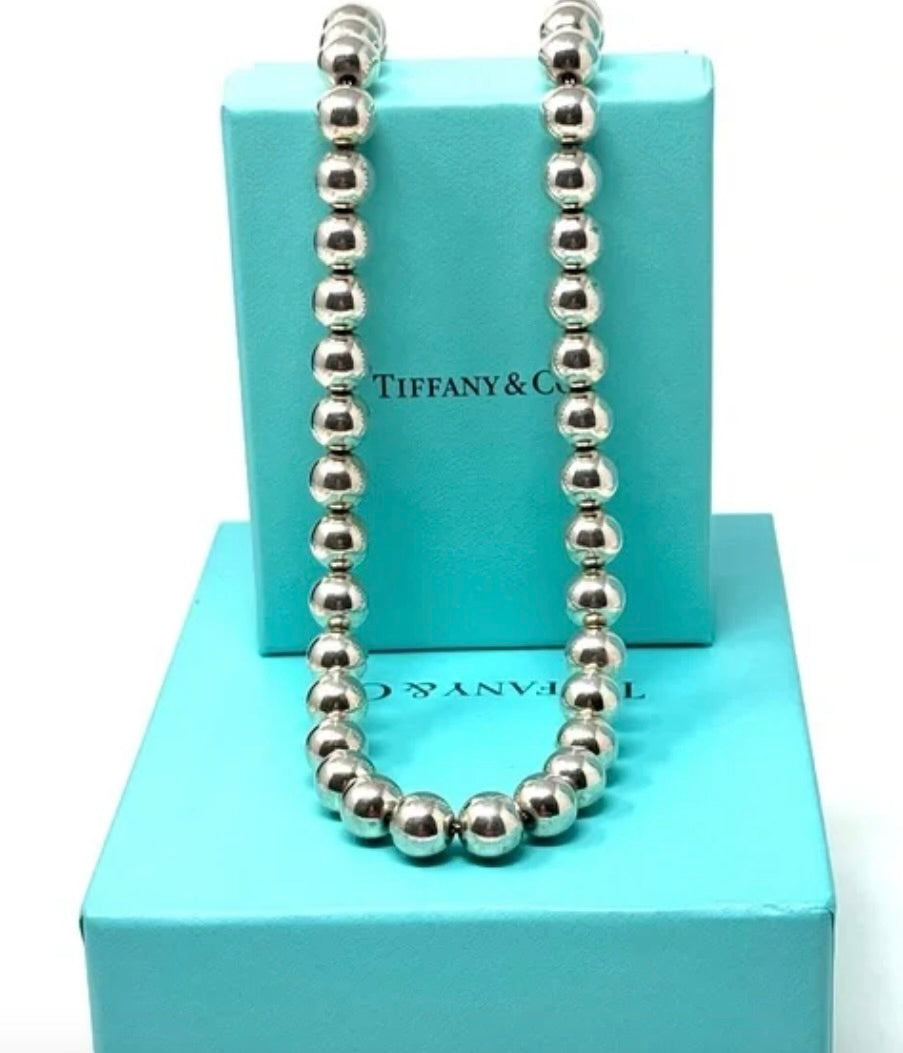 Tiffany & Co Sterling Silver HardWear Ball Necklace
