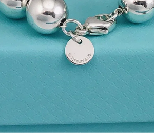Tiffany & Co. Sterling Silver HardWear Ball 10mm Medium Bracelet