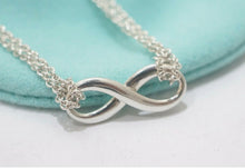 Tiffany & Co. 925 Infinity Silver Double Chain Necklace