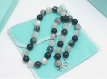 Tiffany & Co. Silver Paloma Picasso Onyx Moonstone & Quartz Necklace 18"