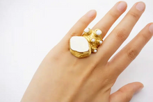 Yves Saint Laurent Arty Ring with White Enamel