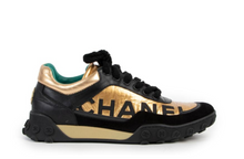 Chanel Black and Gold Sneakers