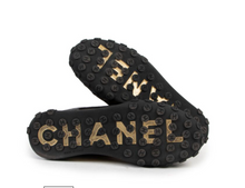 Chanel Black and Gold Sneakers