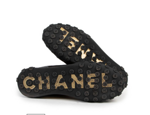 Chanel Black and Gold Sneakers