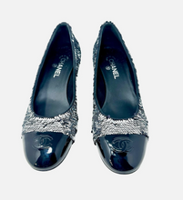 Chanel 2021 Black and Silver Reversible Sequin Pumps
