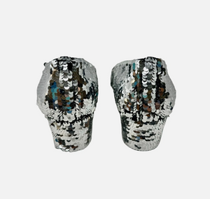 Chanel 2021 Black and Silver Reversible Sequin Pumps