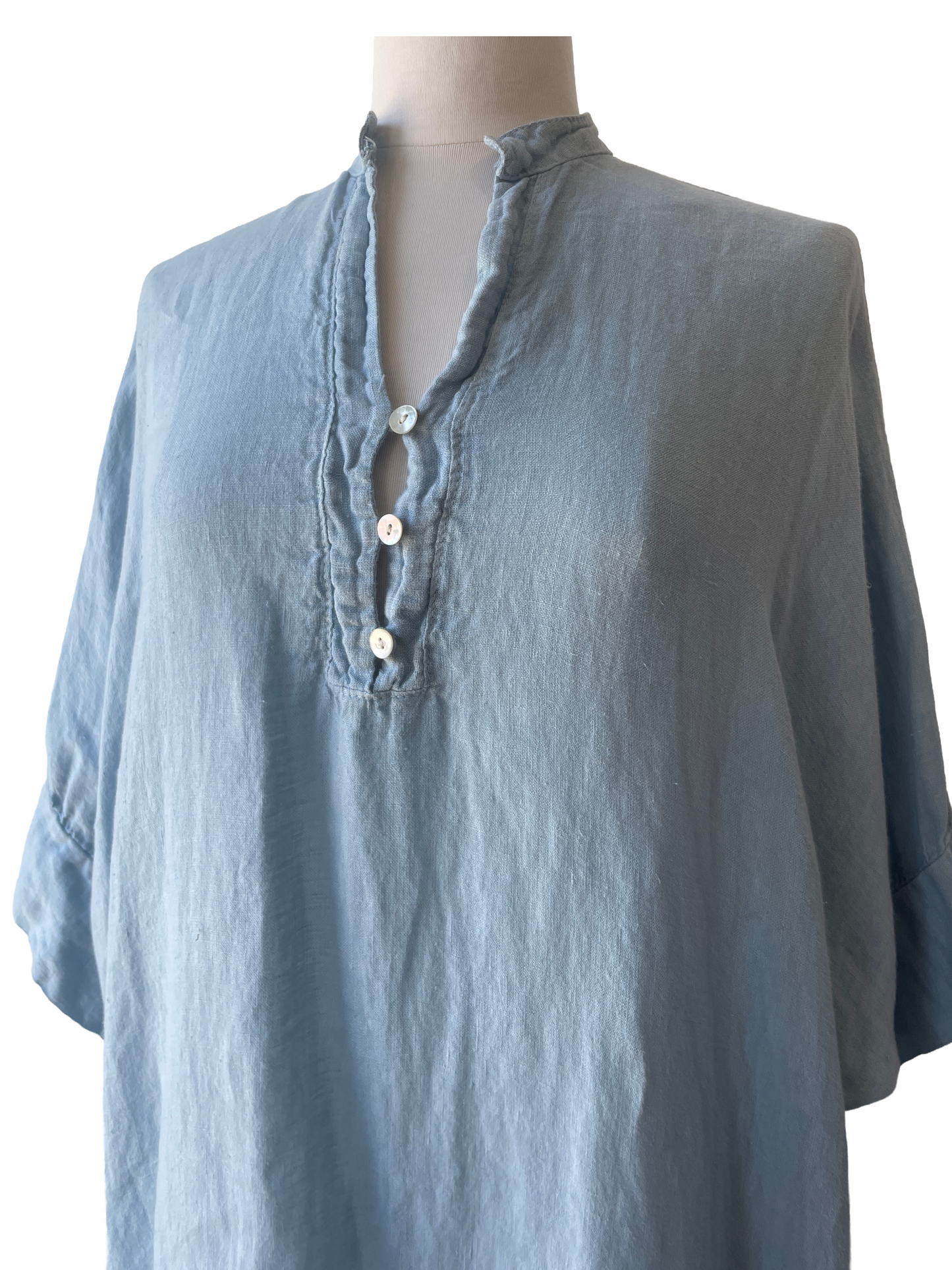 Meo Melli Baby Blue Linen Dress Meo Melli Baby Blue Linen Dress