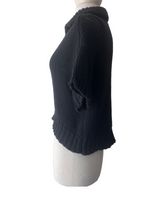 Cordera Black Chunky Knit Short Sleeve Sweater