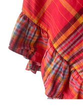 Vintage Barbara Winters for Periphery Ruffly Red Plaid Dress