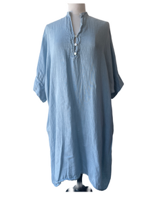 Meo Melli Baby Blue Linen Dress