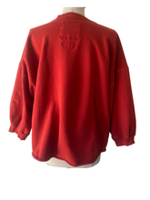 Rachel Comey Red Orange Distressed Sweatshirt