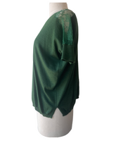 Valentino Green Lacy Cashmere Sweater