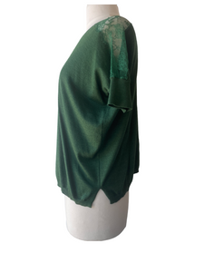 Valentino Green Lacy Cashmere Sweater