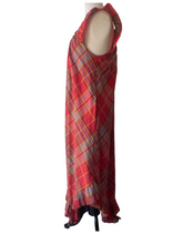 Vintage Barbara Winters for Periphery Ruffly Red Plaid Dress