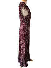 Christy Dawn Maroon Floral Maxi Dress