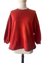 Rachel Comey Red Orange Distressed Sweatshirt