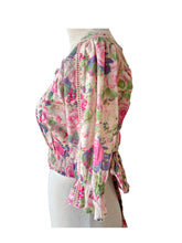 LoveShackFancy Pink Rose Floral Open Back Top