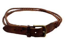 Brown Triple Braided Leather Belt