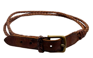 Brown Triple Braided Leather Belt