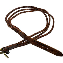 Brown Triple Braided Leather Belt