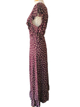 Christy Dawn Maroon Floral Maxi Dress