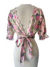 LoveShackFancy Pink Rose Floral Open Back Top
