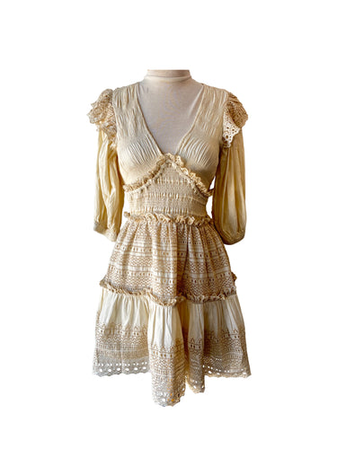 Sea New York Cream 'Marley' Eyelet Dress