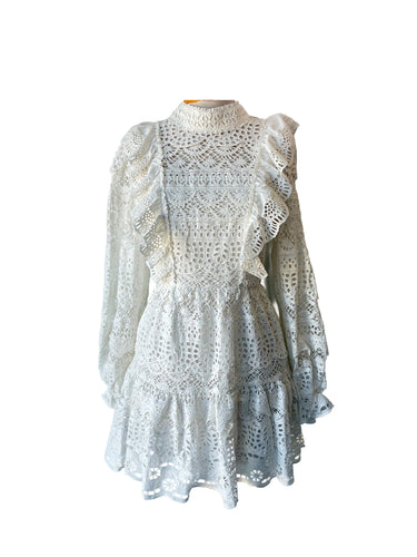 Sea New York White Eyelet Open Back Mini