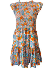 Sea New York Orange and Aqua Print Dress