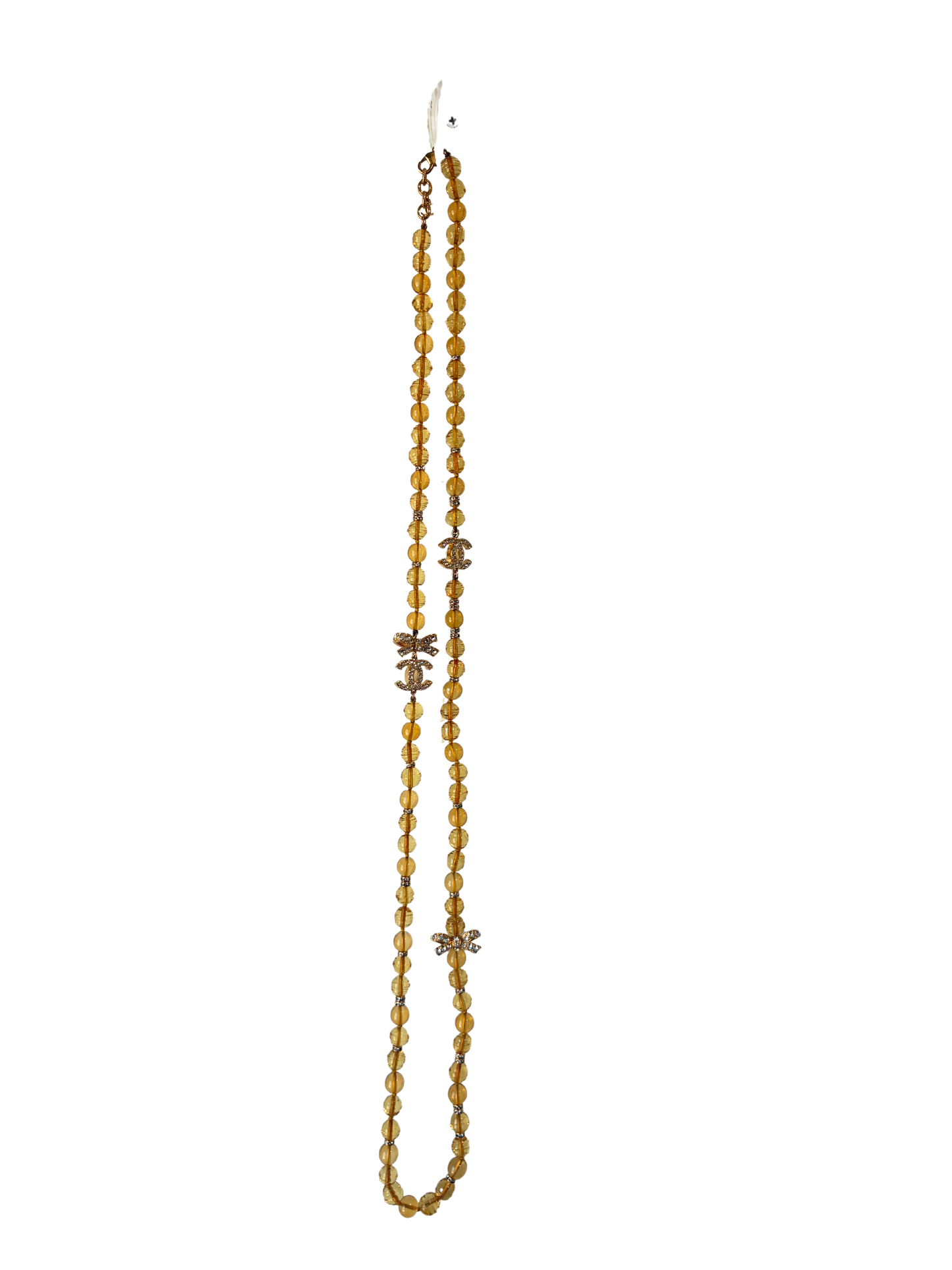 CHANEL Amber Beaded Necklace - The Curatorial Dept.