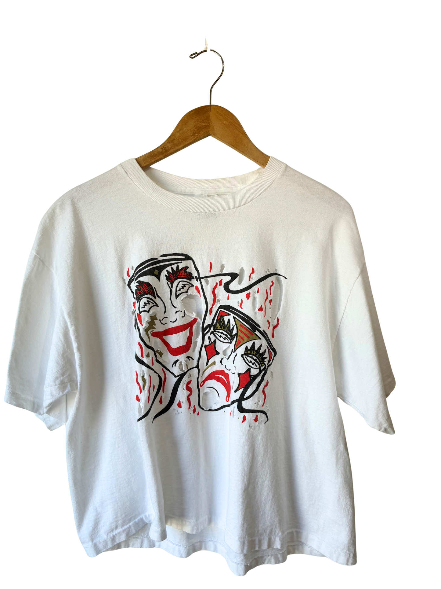 Tultex Comedy and Tragedy Mask Tee - The Curatorial Dept.