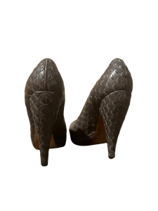 Vintage Christian Dior Grey Platform Heels 7.5/8