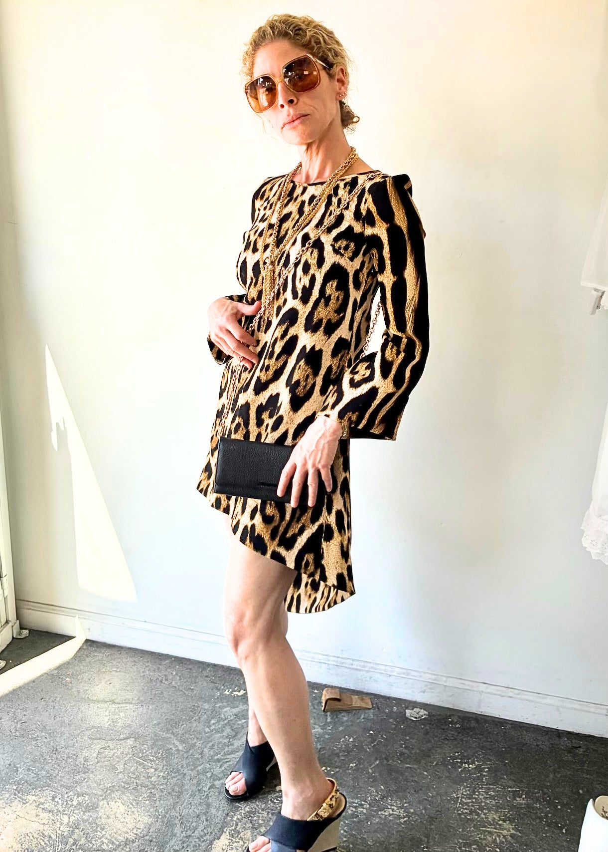 Just Cavalili Leopard Asymmetrical Dress - The Curatorial Dept.