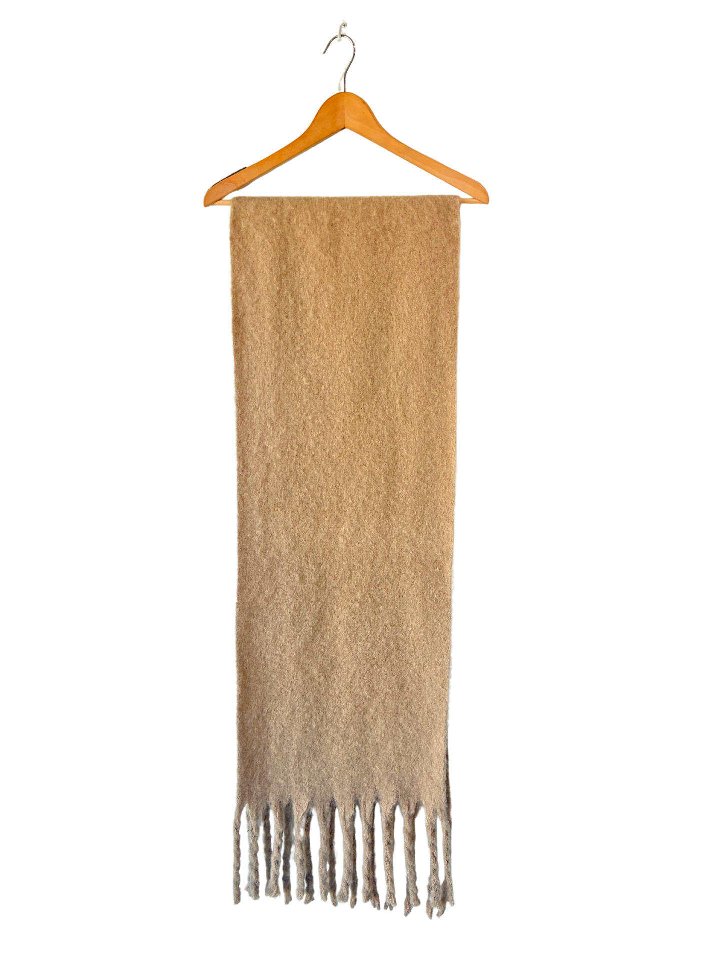 Tan Chunky Cashmere Scarf - The Curatorial Dept.