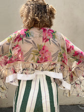 Elizabeth and James Cream and Pink Floral Silk Jacket Top