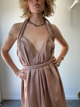 Electric Feathers Infinite Rope Champagne Silk Dress