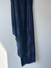 Vintage Issey Miyake Navy Argyle Silk Dress