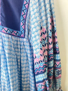 Vintage Indus Indian Block Print Dress