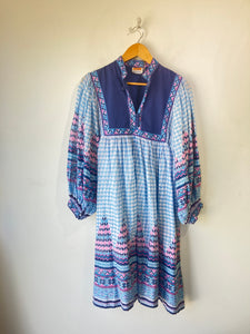 Vintage Indus Indian Block Print Dress