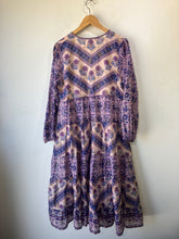 Vintage Boheme Periwinkle Block Printed Dress