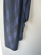 Vintage Issey Miyake Navy Argyle Silk Dress